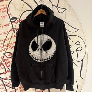 Vintage Y2K Tim Burton Nightmare Before Christmas Disney Hooded Sweatshirt